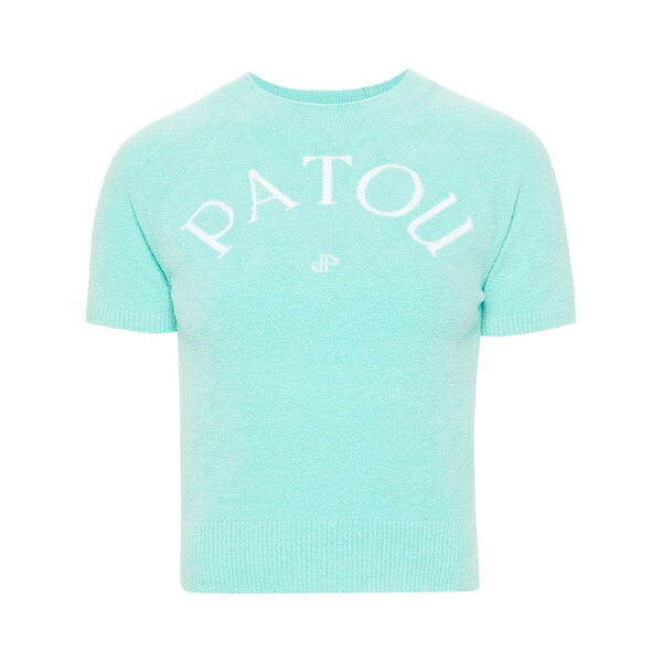 ジャンパトゥ レディース 編み物\u0026プルオーバー アウター Logo-jacquard knitted top Blue