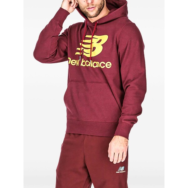 ニュー平衡にする メンズ パーカー・スウェットシャツ アウター Stacked logo-detail hoodie Red