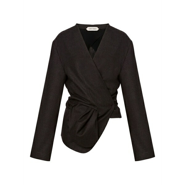 アルベルタ フェレッティ レディース 厚地の外套 アウター Wrap-effect coat Grey