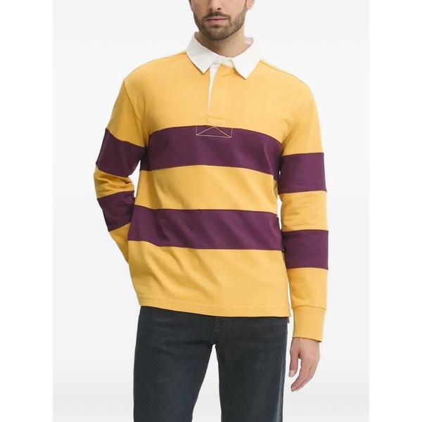 ガント メンズ スポーツシャツ トップス Stripe rugby polo shirt Yellow
