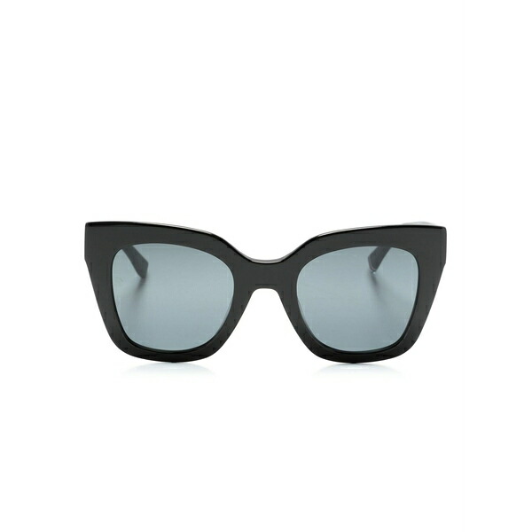 トミー ヒルフィガー レディース サングラス＆アイウェア アクセサリー Logo-plaque cat-eye sunglasses Black