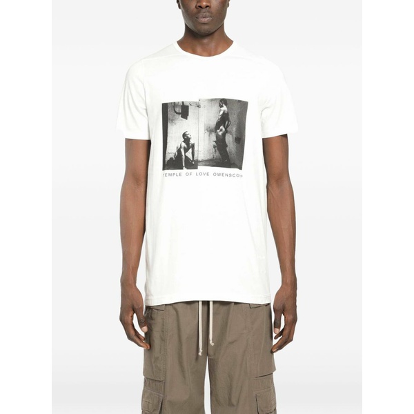 リックオウエンス メンズ Tシャツ トップス Graphic-print t-shirt White｜asty