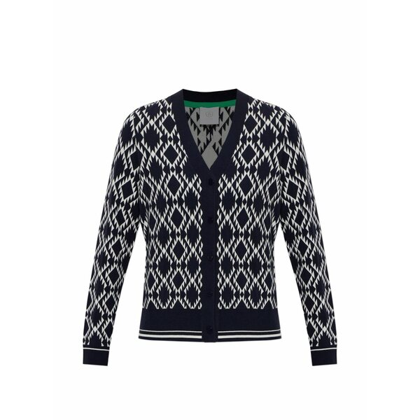 ボグナー レディース ジレー アウター Amber diamond-pattern cardigan Blue