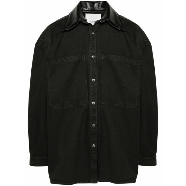 ナヌーシュカ メンズ ジャケット&ブルゾン アウター Detachable-collar denim jacket Grey|asty