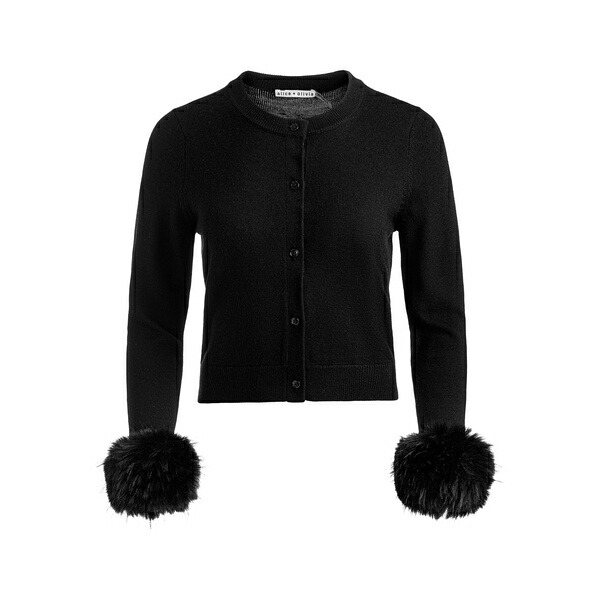 アリス アンド オリビア レディース ジレー アウター Dollie cardigan Black