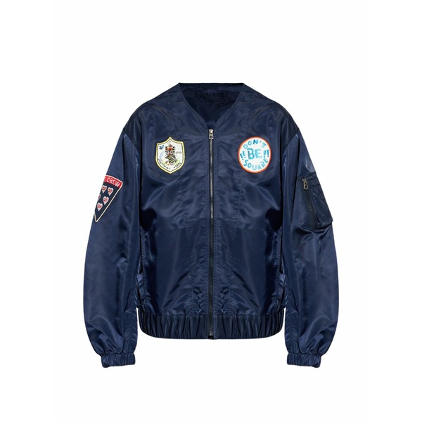 ケンゾー メンズ ジャケット＆ブルゾン アウター Logo-patch bomber jacket Blue｜asty
