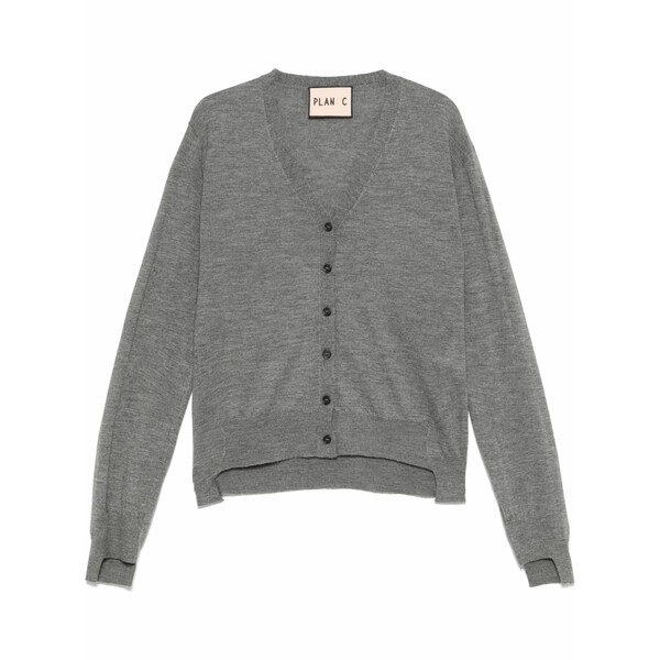 プランシー レディース ジレー アウター Cashmere cardigan Grey