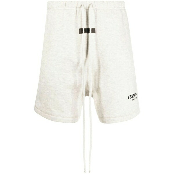 エフオージーエッセンシャルズ メンズ 心地好いズボン下 ボトムス Logo-print drawstring track shorts Neutrals
