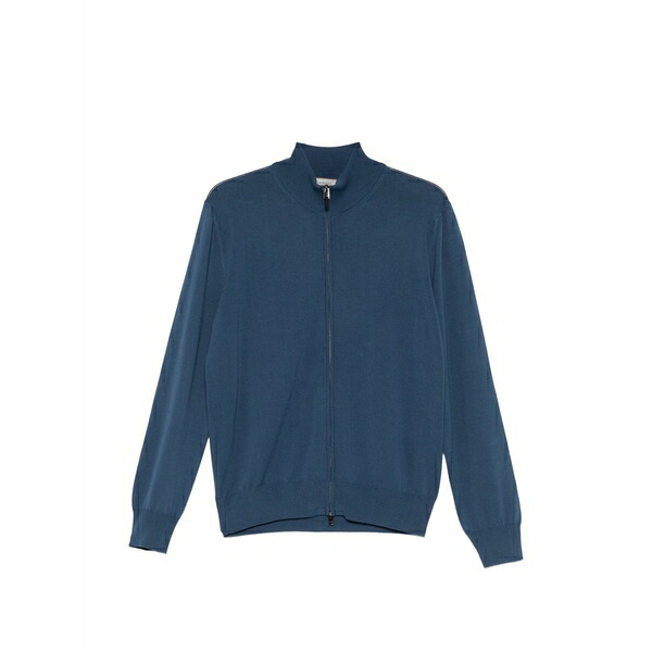 カナーリ メンズ ジレー アウター Zip-up cardigan Blue