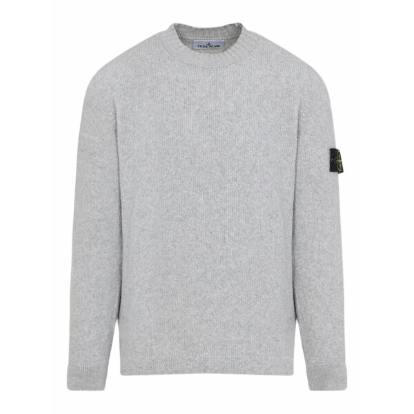 ストーンアイランド メンズ 編み物\u0026プルオーバー アウター Ribbed crew-neck sweater Grey