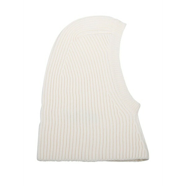 パロッシュ レディース かぶり笠 付属品 Ribbed balaclava White