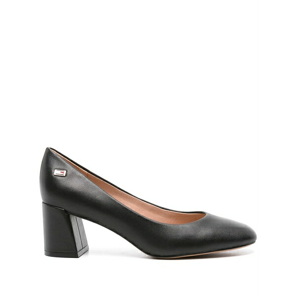 トミー ヒルフィガー レディース パンプス シューズ 60粍 square-toe leather pumps Black