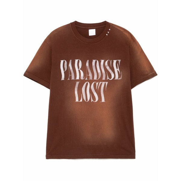 アルケミスト メンズ Tシャツ トップス Paradise lost t-shirt Brown｜asty