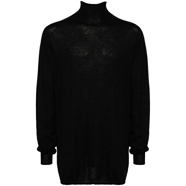 リックオウエンス メンズ 編み物\u0026プルオーバー アウター Mock-neck jumper Black