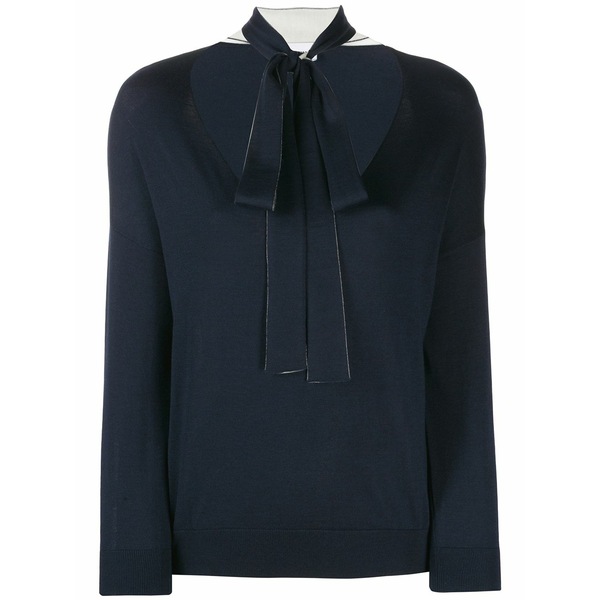 レッドヴァレンティノ レディース 編み物\u0026プルオーバー アウター Bow tie jumper  Blue