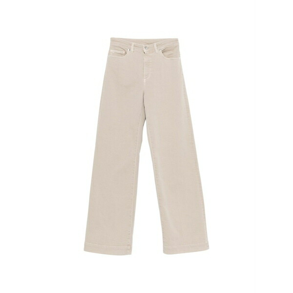 野球クラブ はたご屋 ザ 昼まえ レディース ジーンズズボン下 ボトムス Button wide-leg jeans Neutrals