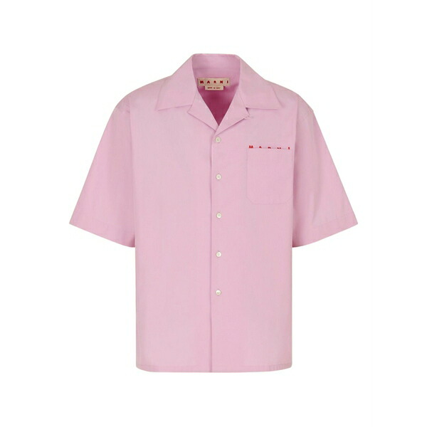 マルニ メンズ シャツ トップス Logo pocket shirt Pink｜asty