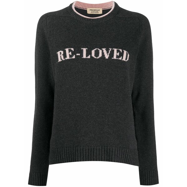 プリングル オブ スコットランド レディース 編み物\u0026プルオーバー アウター Re-loved recycled jumper Grey