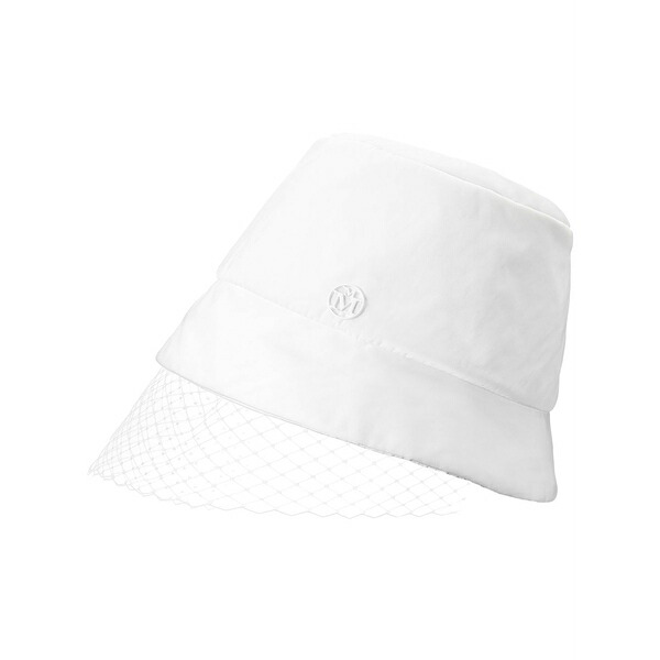 メゾンミッシェル レディース 帽子 アクセサリー Souna veil bucket-hat White|asty
