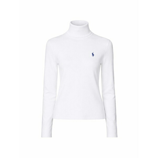 ラルフローレン レディース プルオーバー トップス Roll-neck long-sleeve t-shirt White