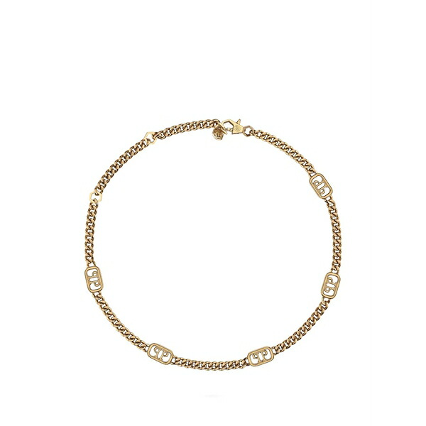 フィリッププレイン メンズ ネックレス・チョーカー アクセサリー Lettering logo-chain necklace Gold｜asty