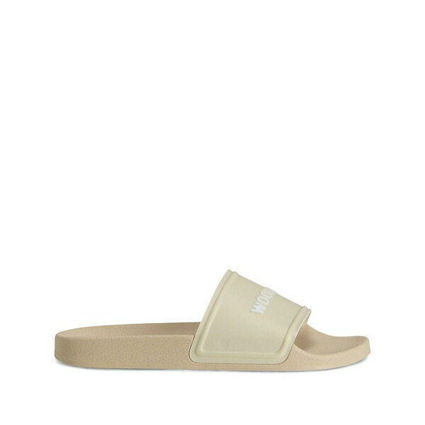羊毛 金持ち レディース サンダル シューズ Logo-embossed slides  Neutrals