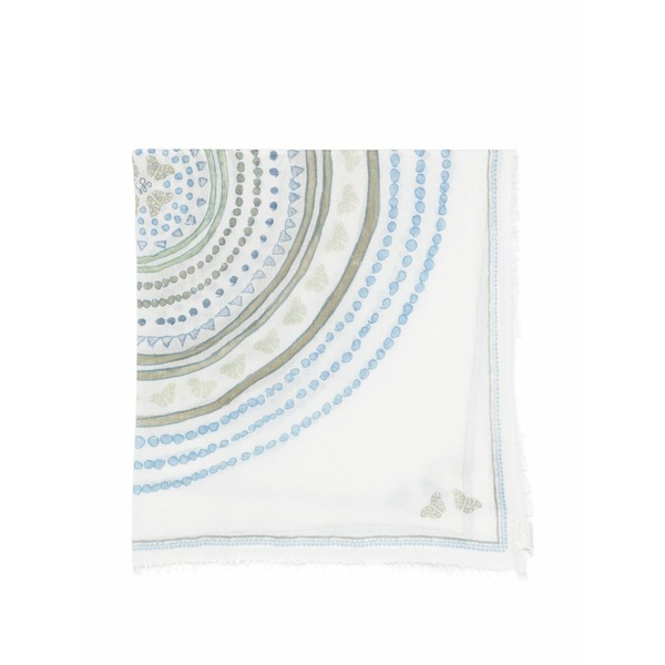 エミスフィール レディース えり巻き・袈裟・えり巻き 付属物 Butterfly-print scarf White