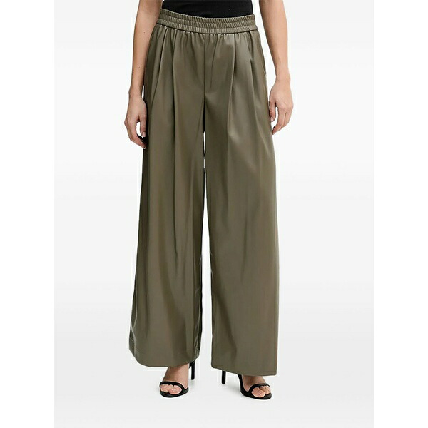 ベネトン レディース カジュアルパンツ ボトムス Elasticated-waist trousers Green|asty