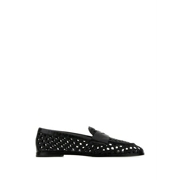 スチュアート ワイツマン レディース スリッポン・ローファー シューズ Spencer leather loafers Black