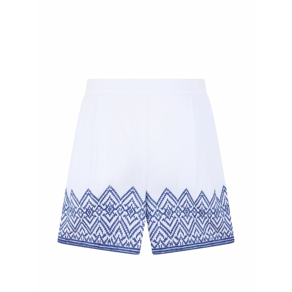 １２０％リノ レディース 心地好いズボン下 ボトムス Embroidered shorts White