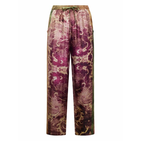 ピエール＝ルイ・マシア メンズ 心地好いズボン下 ボトムス Damask-print drawstring-waist trousers Pink