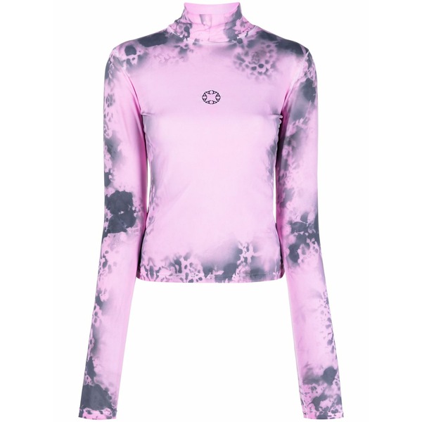 1017 蟻クス 9 エスエム レディース プルオーバー トップス Graphic-print high-neck t-shirt Pink