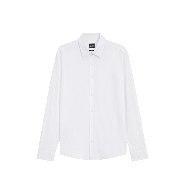 ボス メンズ シャツ トップス Long-sleeve shirt White