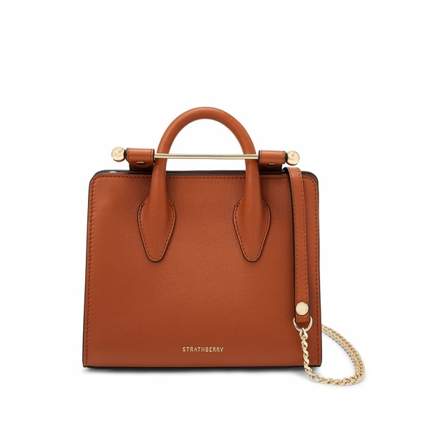ストラスベリー レディース トートバッグ バッグ Nano strathberry leather tote bag Brown|asty