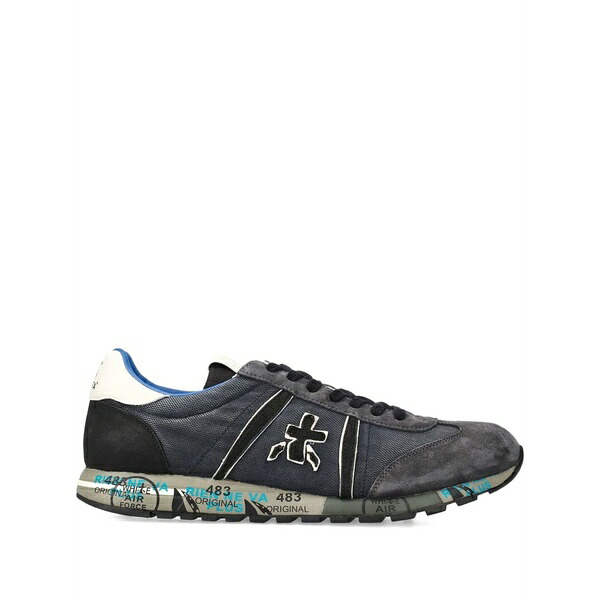 プレミアータ メンズ スニーカー シューズ Lucy 7770 suede-paneled sneakers Blue