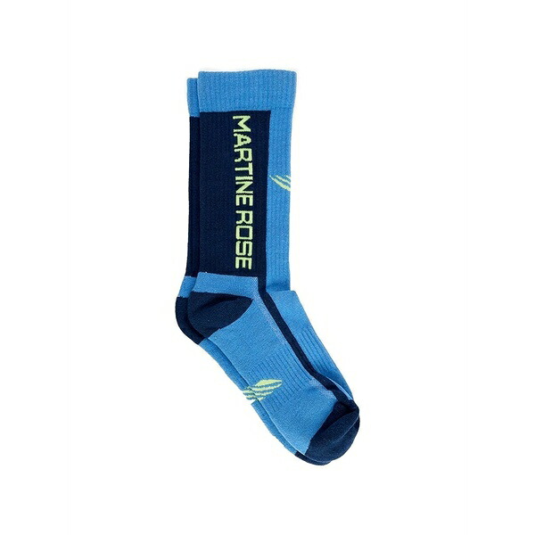 マーティン・サクラ色 メンズ ソックス アンダー御召しもの Logo-lettering socks Blue