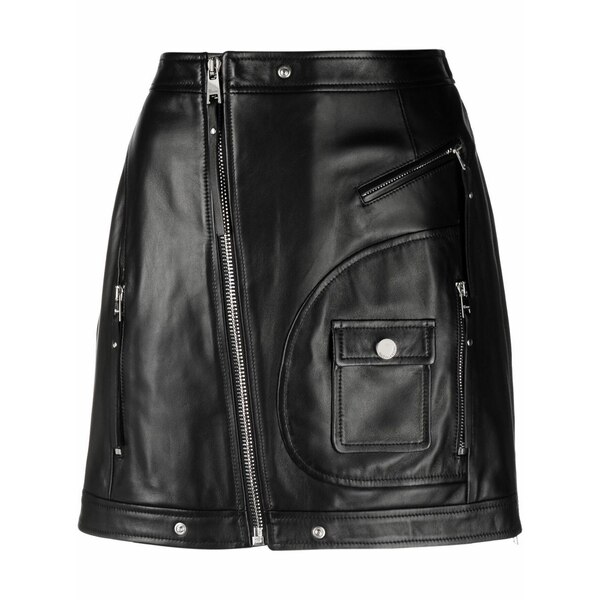 レッドヴァレンティノ レディース スコート ボトムス Zip-up biker skirt Black