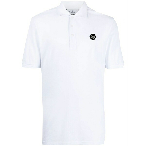 フィリップ飾り気のない メンズ スポーツシャツ トップス Skull-print cotton polo shirt White