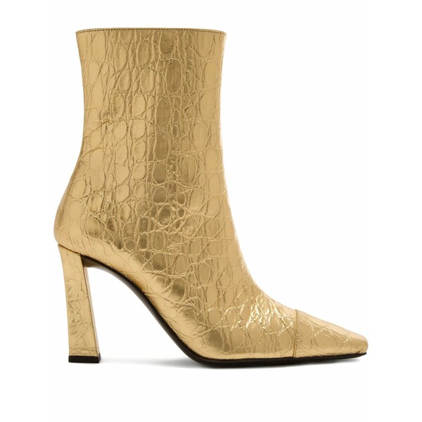 ジュゼッペザノッティ レディース ブーツ シューズ 90粍 janiee crocodile-print square-toe boots Gold