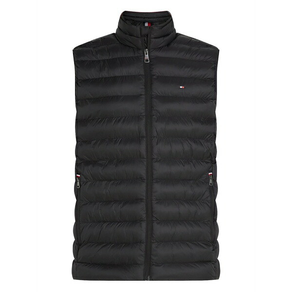 トミー ヒルフィガー メンズ ジャケット＆ブルゾン アウター Zip-up padded gilet Black｜asty