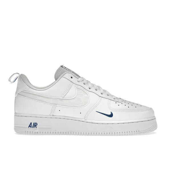 Nike ナイキ メンズ スニーカー  【Nike Air Force 1 Low Reflective Swoosh White Blue】  大いさ US_10.5(28.5糎) White/Blue