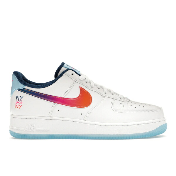Nike ナイキ メンズ スニーカー  【Nike Air Force 1 Low \u002707 PRM NY vs. NY】  大きさ US_9(27.0珊) White/Court Blue/Hyper Pink/Bright Mandarin/Aquarius Blue