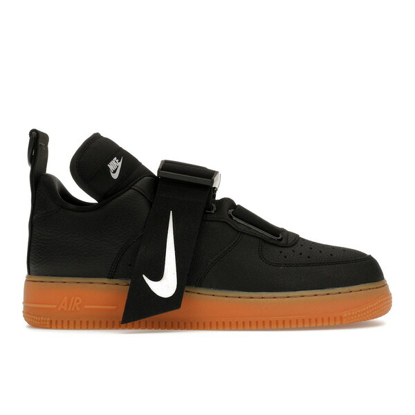 Nike ナイキ メンズ スニーカー  【Nike Air Force 1 Utility Black Gum】  大きさ US_8(26.0珊) Black/White-Gum Medium Brown
