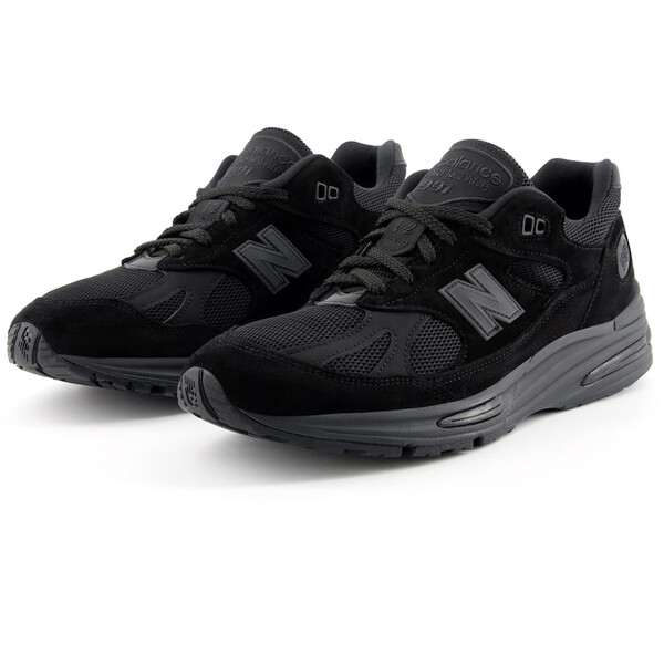 New Balance ニュー平衡にする メンズ スニーカー  【New Balance 991v2 MiUK Black Grey】  大きさ US_M_4 Black/Black/Grey