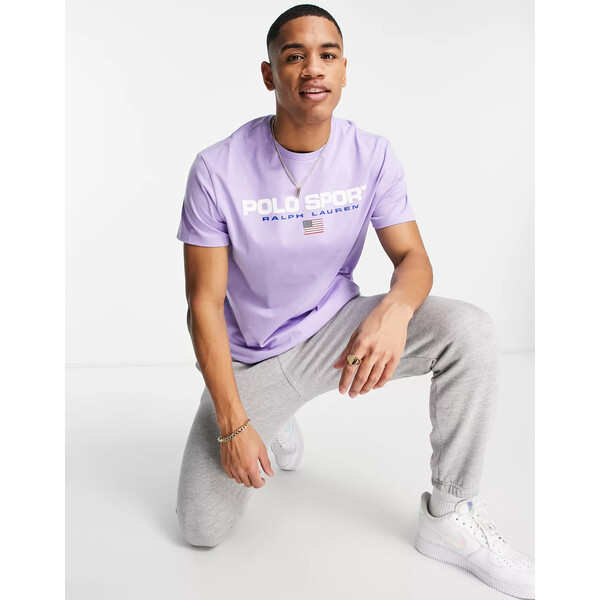 新品?正規品 ラルフローレン メンズ Tシャツ トップス Polo Ralph Lauren Sports capsule front print  t-shirt in lilac www.agroservet.com