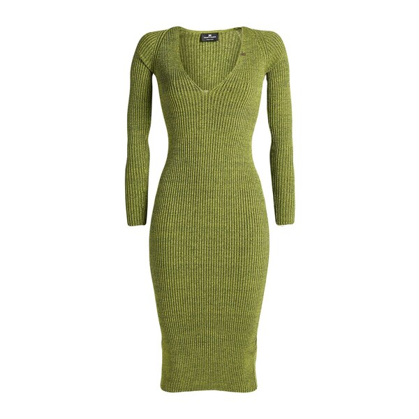 【送料無料】 エリザベスフランキ レディース ワンピース トップス Midi dresses Green