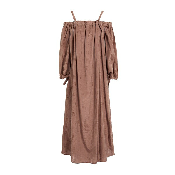 【送料無料】 バランタイン レディース ワンピース トップス Midi dresses Brown