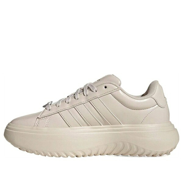 adidas アディダス レディース スニーカー Beige/Brown 【(WMNS) adidas Grand Court Platform  Beige Brown JH8667】  サイズ US_7.5(24.5cm)