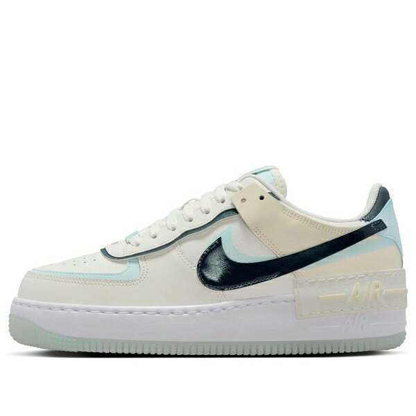 Nike ナイキ レディース スニーカー Sail/Glacier Blue/Coconut Milk/Armory Navy 【(WMNS) Nike Air Force 1 Shadow \u0027Glacier Blue\u0027 DZ1847-107】  大きさ US_7.5(24.5糎)
