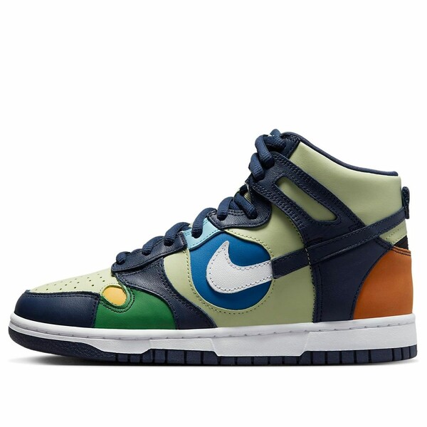 Nike ナイキ レディース スニーカー Pistachio/Midnight Navy/Green-Blue-Yellow 【(WMNS) Nike Dunk High \u0027See Through\u0027 DQ7575-300】  大きさ US_7.5(24.5糎)